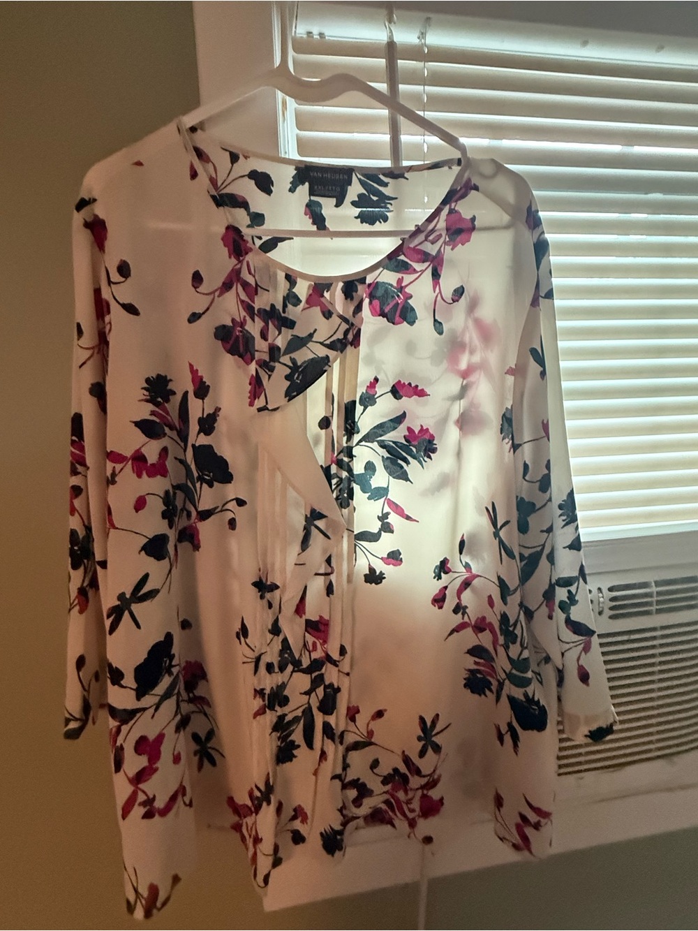 Van Heusen Cream Floral Blouse